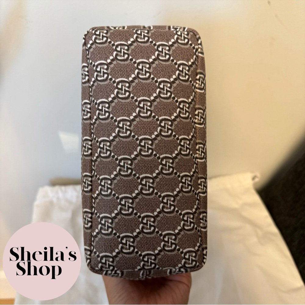 NWT Gucci GG Shadow Monogram Super Mini Ophidia Shoulder Bag in Rock Grey - Picture 6 of 10